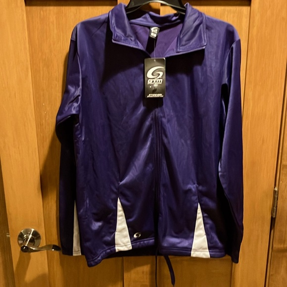 GTM Sportswear Purple Long Sleeve Zip Up Jacket w/ soft fleece inside Sz Small - Picture 1 of 8